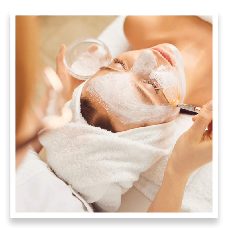 woman getting a facial